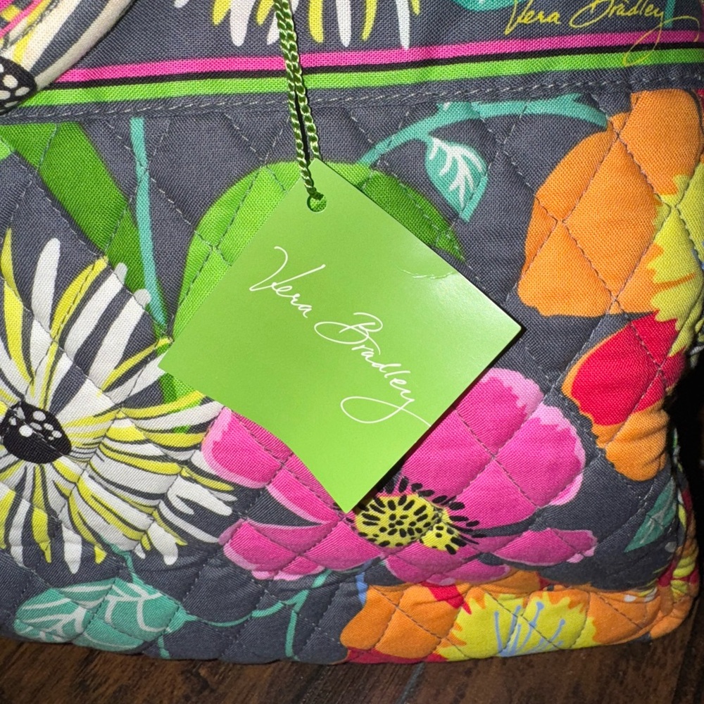 Vera Bradley Jazzy Blooms Overnight Travel Bag - Picture 3 of 5